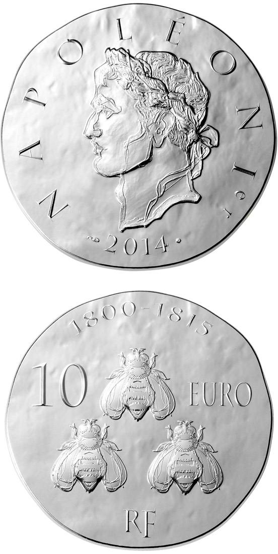 Image of 10 euro coin - Napoleon I | France 2014.  The Silver coin is of Proof quality.