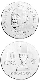 10 euro coin Charles de Gaulle | France 2015