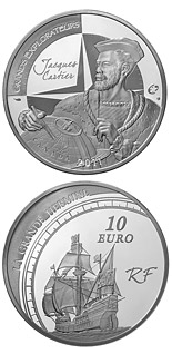 10 euro coin European Explorers: Jacques Cartier | France 2011