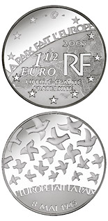 1.5  coin 60 years Peace and Freedom  | France 2005