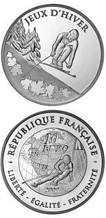 10 euro coin Ski alpin | France 2009