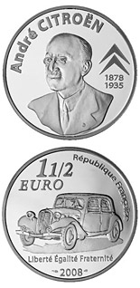 1.5 euro coin 130th Anniversary of the Birth of the André Citroën  | France 2008