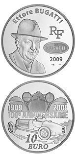 10 euro coin 100 years of Bugatti cars | France 2009