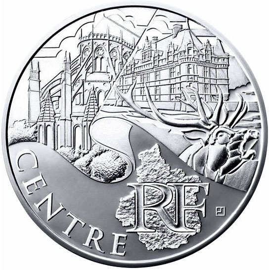 Image of 10 euro coin - Center | France 2011.  The Silver coin is of UNC quality.