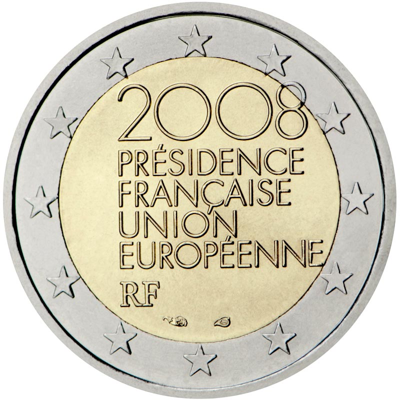 Image of 2 euro coin - French Presidency of the Council of the European Union | France 2008
