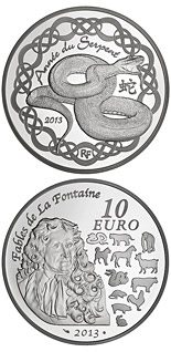 10 euro coin Year of Serpent | France 2013