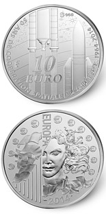 10 euro coin Europa 2014 - 50years of European space cooperation | France 2014
