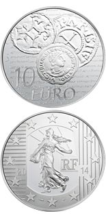 10 euro coin Charles the Bald's Denier | France 2014