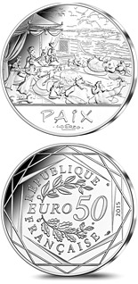 50 euro coin Astérix and The French Republic | France 2015