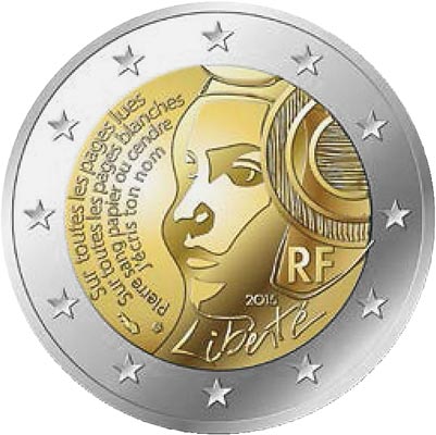 Image of 2 euro coin - 225th Anniversary of the Fête de la Fédération | France 2015