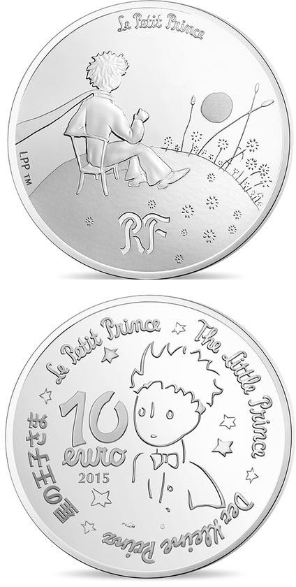 Image of 10 euro coin - The Little Prince Essential is invisible  | France 2015
