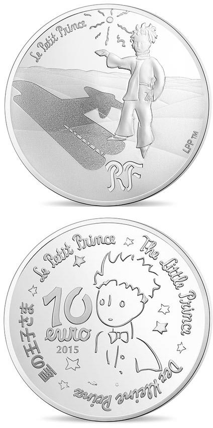 Image of 10 euro coin - The Little Prince Stars are guides  | France 2015