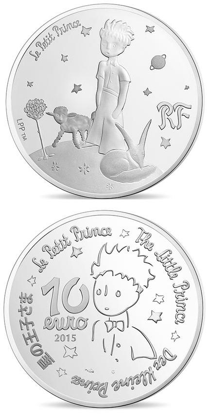 Image of 10 euro coin - The Little Prince Draw me a mutton  | France 2015