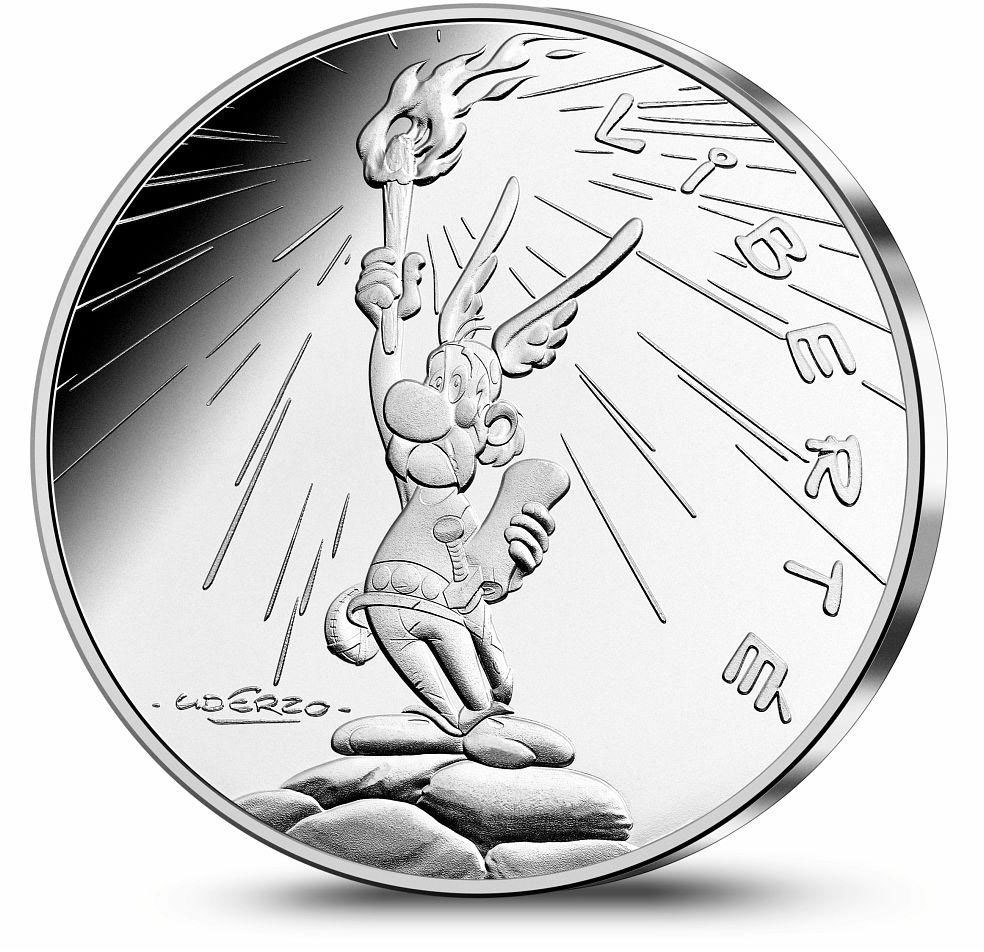Image of 10 euro coin - Liberty Torch | France 2015.  The Silver coin is of UNC quality.