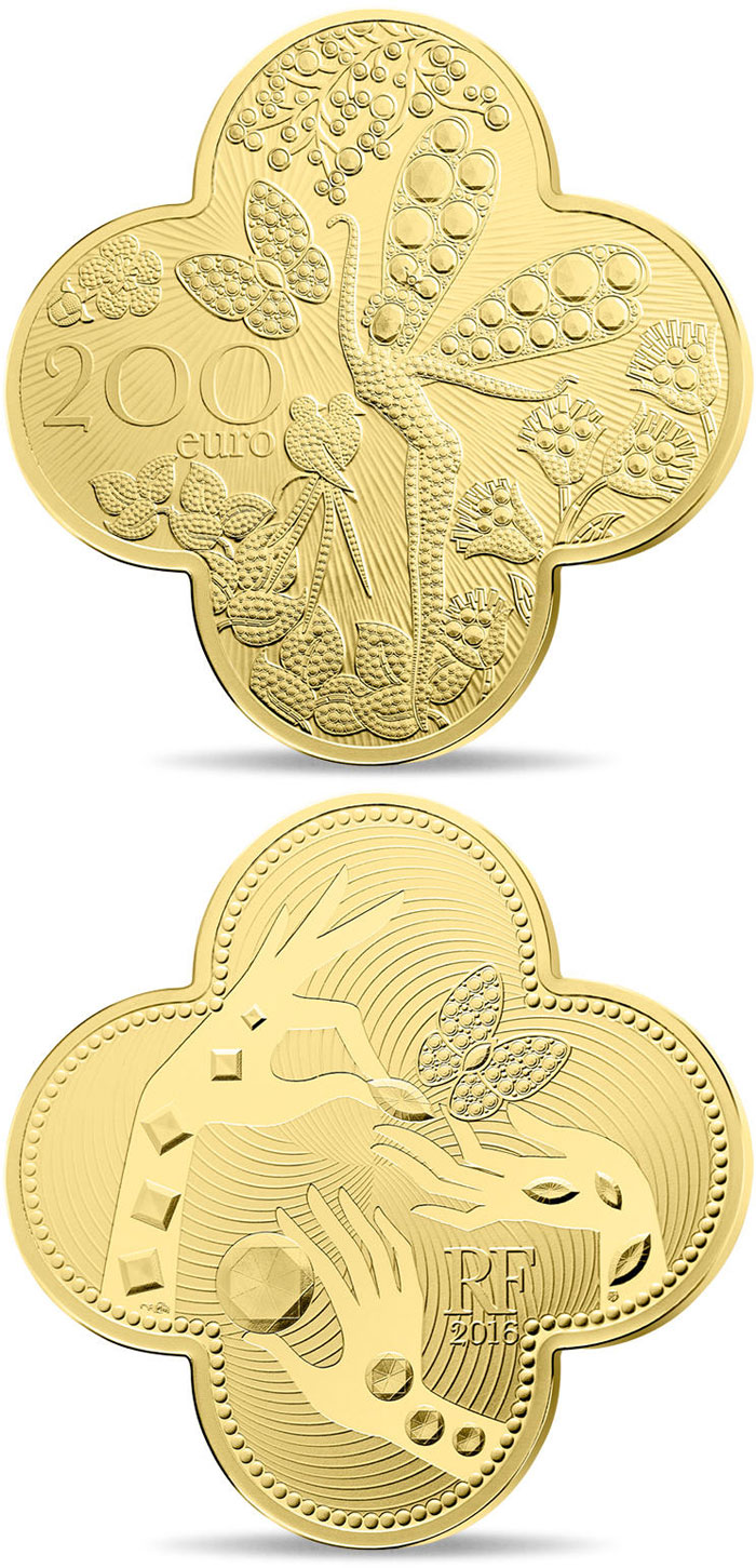 Image of 200 euro coin - Van Cleef & Arpels  | France 2016