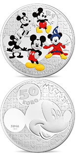 50 euro coin Youth Mickey through the ages  | France 2016