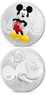 10 euro coin Youth Mickey through the ages  | France 2016