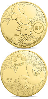 200 euro coin Youth Mickey through the ages  | France 2016