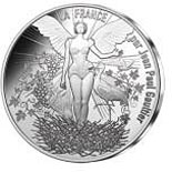 Image of 10 euro coin - France by Jean Paul Gaultier | France 2017.  The Silver coin is of UNC quality.