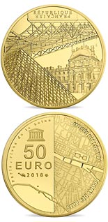 50 euro coin The Seine Banks: Orsay - The Louvre and the Pont des Arts | France 2018