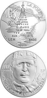 10 euro coin Guillaume Apollinaire | France 2018