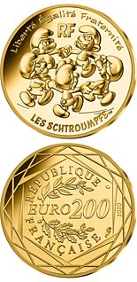 200 euro coin The round dance of the Smurfs | France 2020