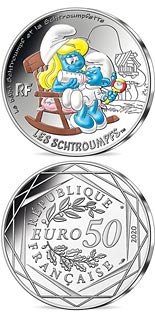 50 euro coin Baby Smurf | France 2020