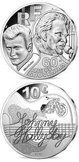 10 euro coin Johnny Hallyday 60 years of memories  | France 2020