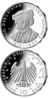 10 euro coin 200. Geburtstag Richard Wagner  | Germany 2013