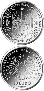 10 euro coin 125 Jahre Nachweis der elektromagnetischen Wellen durch Heinrich Hertz  | Germany 2013