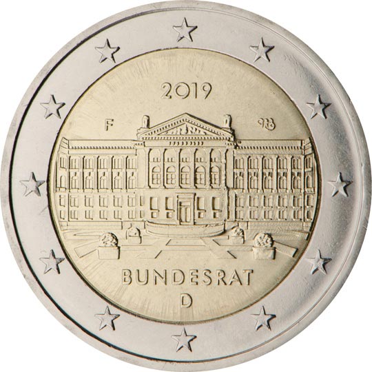 Image of 2 euro coin - Bun­des­rat | Germany 2019