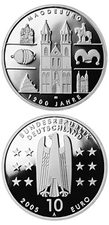 10 euro coin 1200 Jahre Magdeburg | Germany 2005