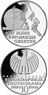 10 euro coin 400 Jahre Keplersche Gesetze | Germany 2009