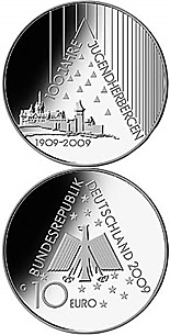 10 euro coin 100 Jahre Deutsches Jugendherbergswerk | Germany 2009