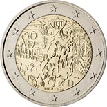 2 euro coin 30 Years of Fall of the Berlin Wall | Germany 2019