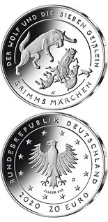 20 euro coin The Wolf and the Seven Young Goats | Germany 2020