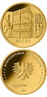 100 euro coin The Law - Federal Constitutional Court | Germany 2021