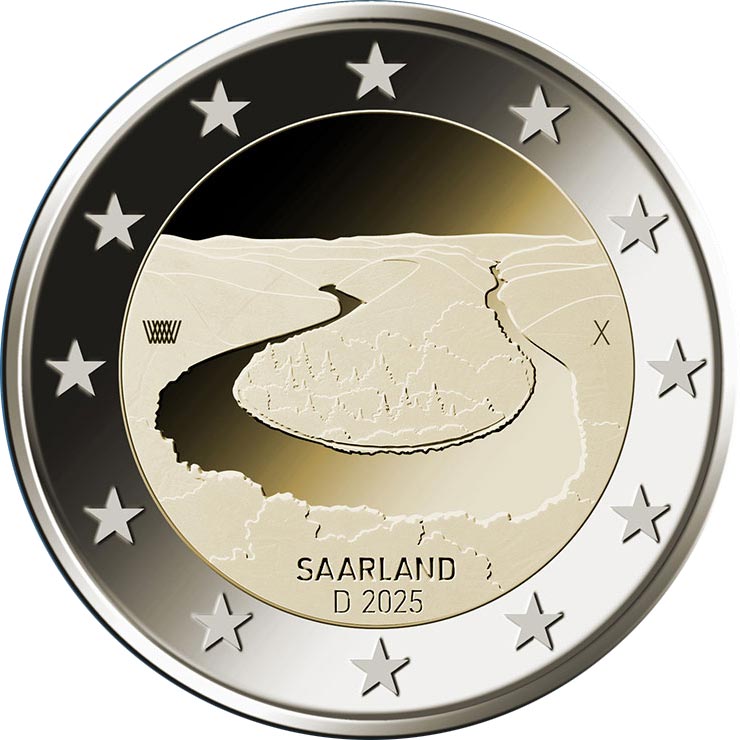 Image of 2 euro coin - Saarland - Saarschleife | Germany 2025