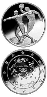 10 euro coin XXVIII. Summer Olympics 2004 in Athens - Discus | Greece 2003
