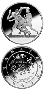 10 euro coin XXVIII. Summer Olympics 2004 in Athens - Sprint | Greece 2003