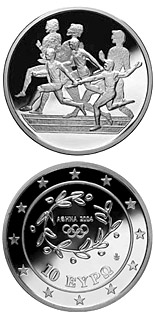 10 euro coin XXVIII. Summer Olympics 2004 in Athens - Relay race | Greece 2003