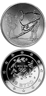 10 euro coin XXVIII. Summer Olympics 2004 in Athens - Rhythmic gymnastics / Gymnasts | Greece 2003
