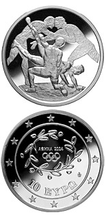 10 euro coin XXVIII. Summer Olympics 2004 in Athens - Wrestling | Greece 2004