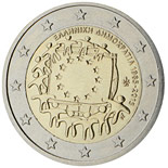 2 euro coin The 30th anniversary of the EU flag | Greece 2015