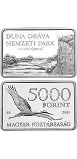 5000 forint coin Danube-Drava National Park  | Hungary 2011