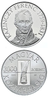 3000 forint coin 250th Anniversary of the birth of the Ferenc Kazinczy | Hungary 2009