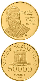 50000 forint coin 250th Anniversary of the birth of the Ferenc Kazinczy | Hungary 2009