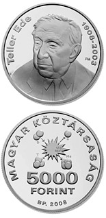 5000 forint coin 100th Anniversary of Birth of Ede Teller | Hungary 2008