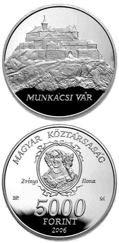 Image of 5000 forint coin - Munkács Castle | Hungary 2006