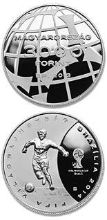 3000 forint coin 2014 FIFA World Cup Brazil | Hungary 2013